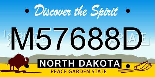 M57688D North Dakota License Plate