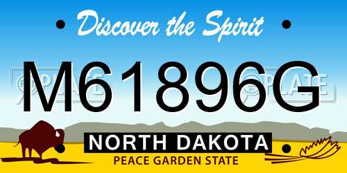 M61896G North Dakota License Plate
