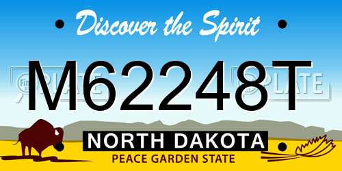 M62248T North Dakota License Plate