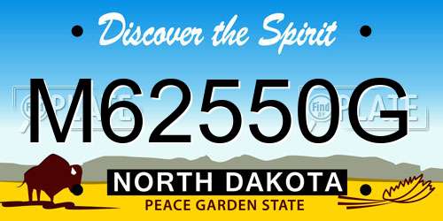 M62550G North Dakota License Plate