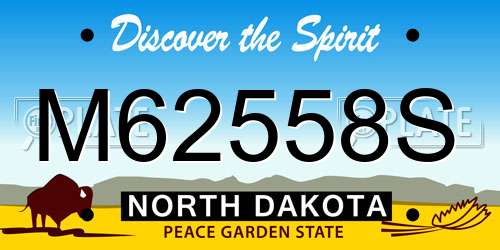 M62558S North Dakota License Plate