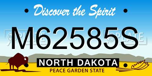 M62585S North Dakota License Plate
