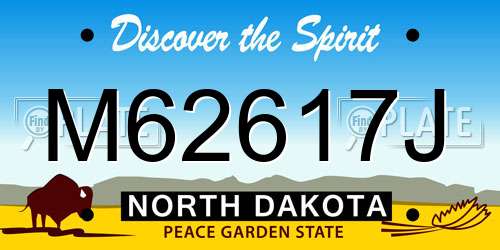 M62617J North Dakota License Plate