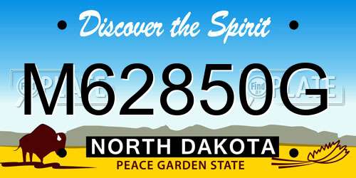 M62850G North Dakota License Plate