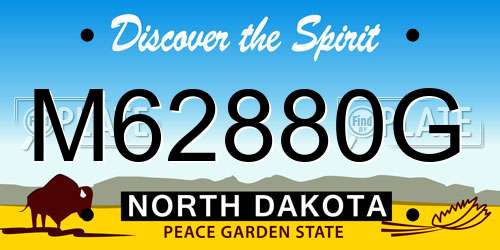M62880G North Dakota License Plate