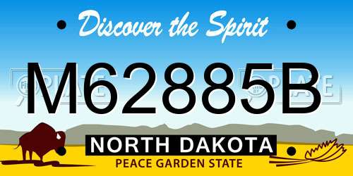 M62885B North Dakota License Plate
