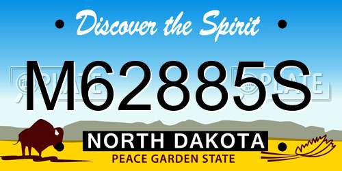 M62885S North Dakota License Plate