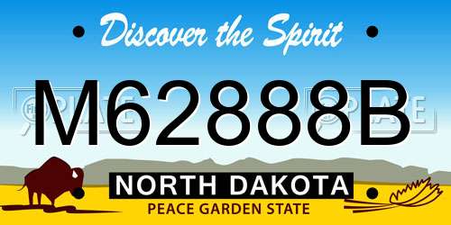 M62888B North Dakota License Plate