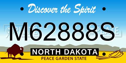 M62888S North Dakota License Plate