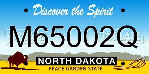 M65002Q North Dakota License Plate