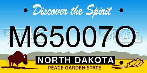 M65007O North Dakota License Plate