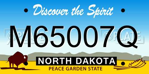 M65007Q North Dakota License Plate