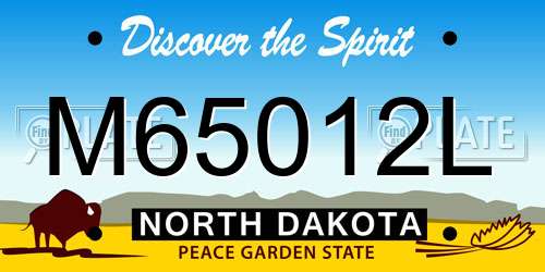 M65012L North Dakota License Plate