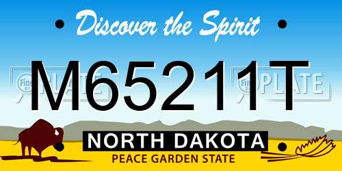 M65211T North Dakota License Plate