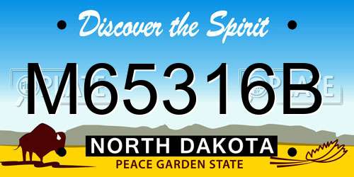 M65316B North Dakota License Plate