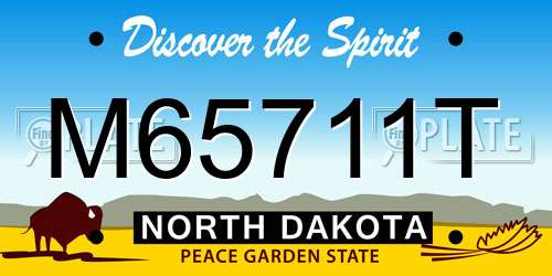 M65711T North Dakota License Plate