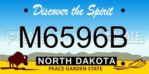 M6596B North Dakota License Plate