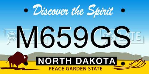 M659GS North Dakota License Plate
