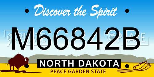 M66842B North Dakota License Plate