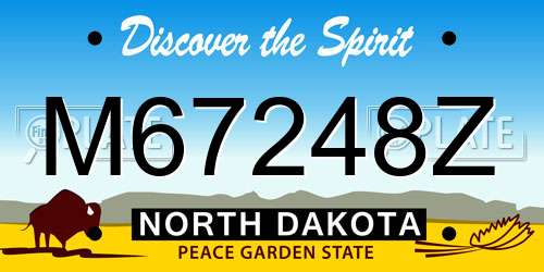 M67248Z North Dakota License Plate