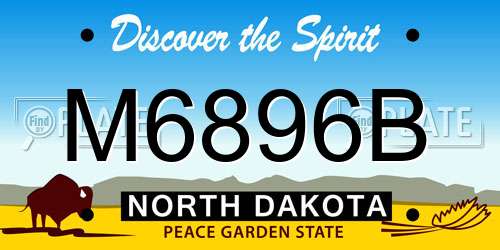 M6896B North Dakota License Plate