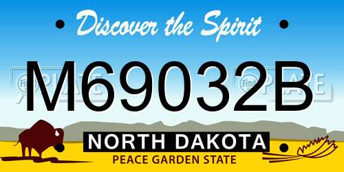 M69032B North Dakota License Plate