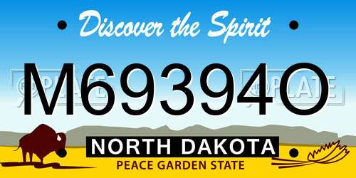 M69394O North Dakota License Plate