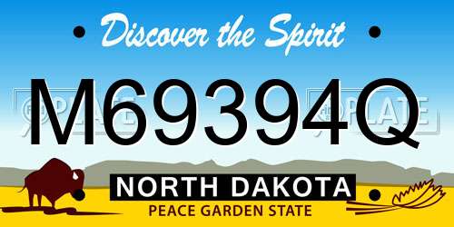 M69394Q North Dakota License Plate