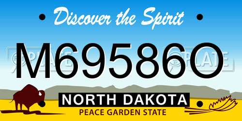 M69586O North Dakota License Plate