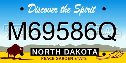 M69586Q North Dakota License Plate
