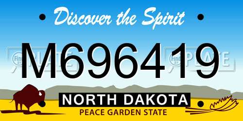 M696419 North Dakota License Plate