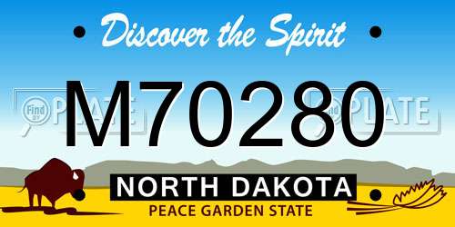M70280 North Dakota License Plate