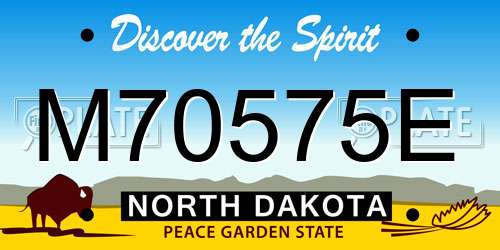 M70575E North Dakota License Plate