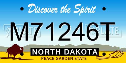 M71246T North Dakota License Plate