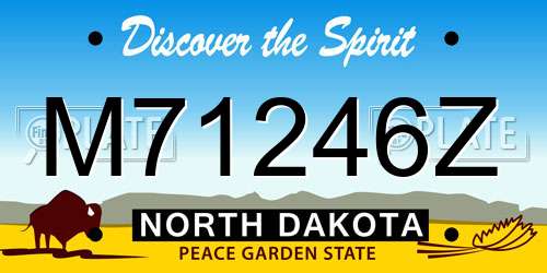 M71246Z North Dakota License Plate