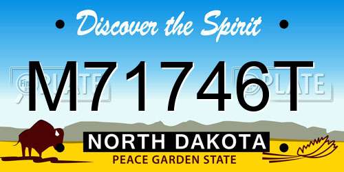 M71746T North Dakota License Plate