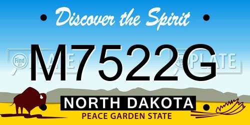 M7522G North Dakota License Plate
