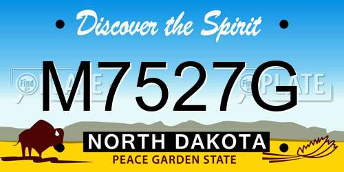 M7527G North Dakota License Plate