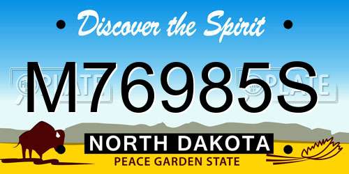 M76985S North Dakota License Plate