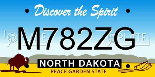 M782ZG North Dakota License Plate