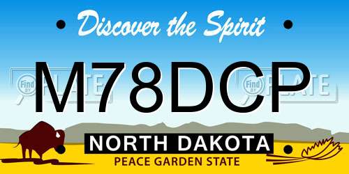 M78DCP North Dakota License Plate