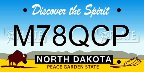 M78QCP North Dakota License Plate