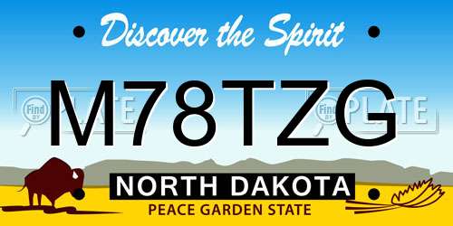M78TZG North Dakota License Plate