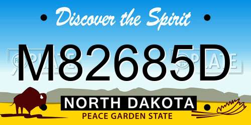 M82685D North Dakota License Plate