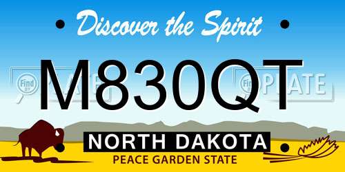 M830QT North Dakota License Plate
