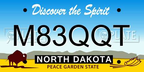 M83QQT North Dakota License Plate