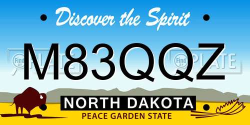 M83QQZ North Dakota License Plate