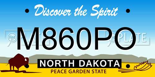 M860PO North Dakota License Plate