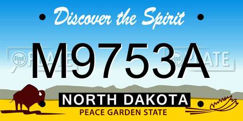 M9753A North Dakota License Plate