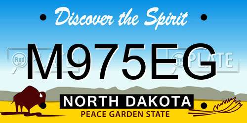 M975EG North Dakota License Plate